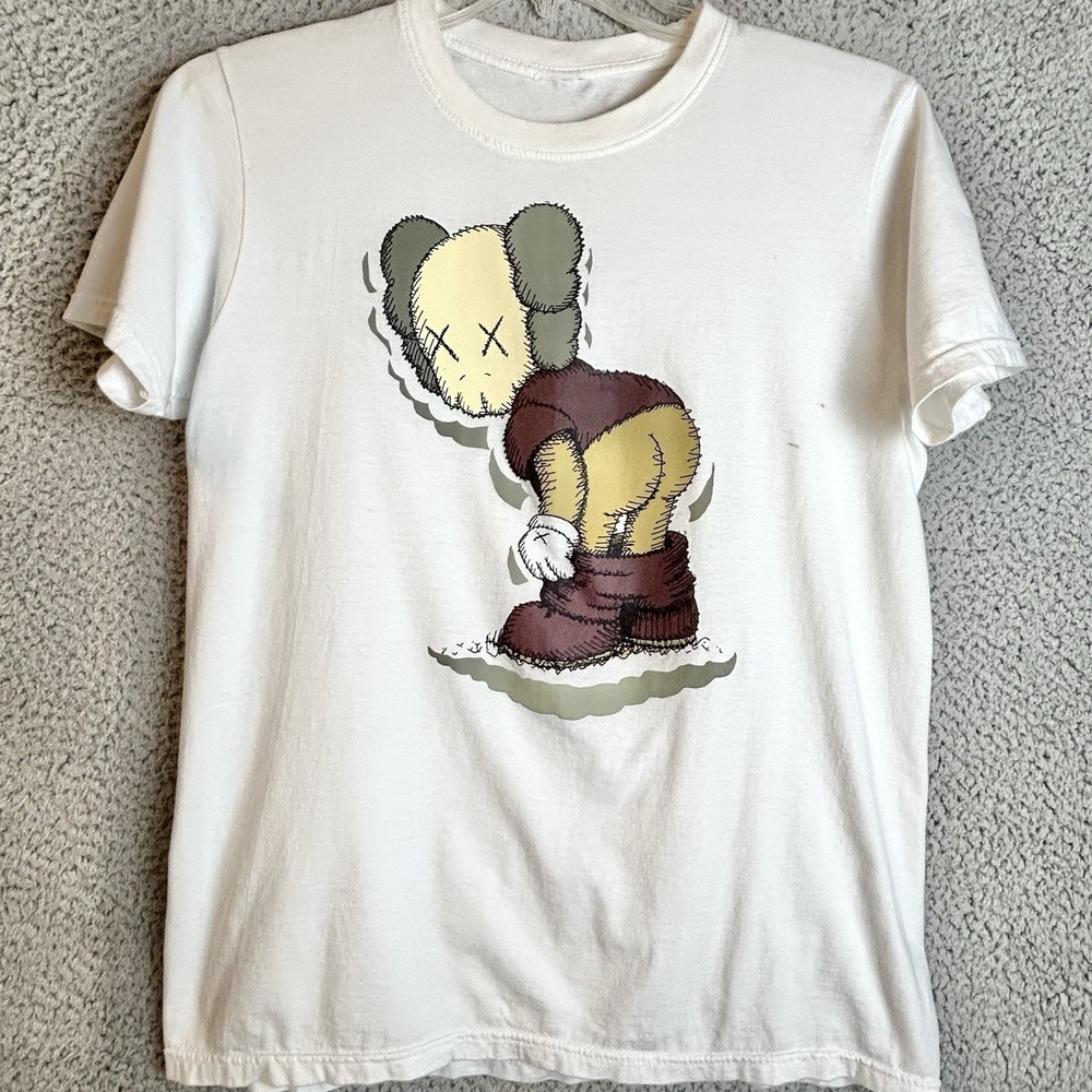 KAWS BART Simpsons Style Graphic Humor Streetwear T-Shirt Size Medium